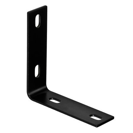 HAMPTON PRODUCTS Hampton 5-1/8 in. H X 1-1/2 in. W X 1/8 in. D Black Steel Inside L Corner Brace 01-3405-013